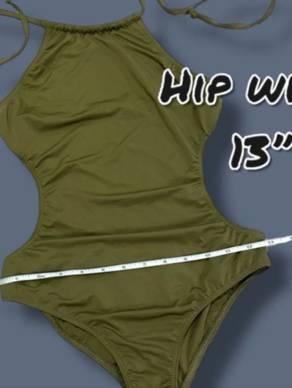 Olive Green Cutout One-Piece Swimsuit By Chaser